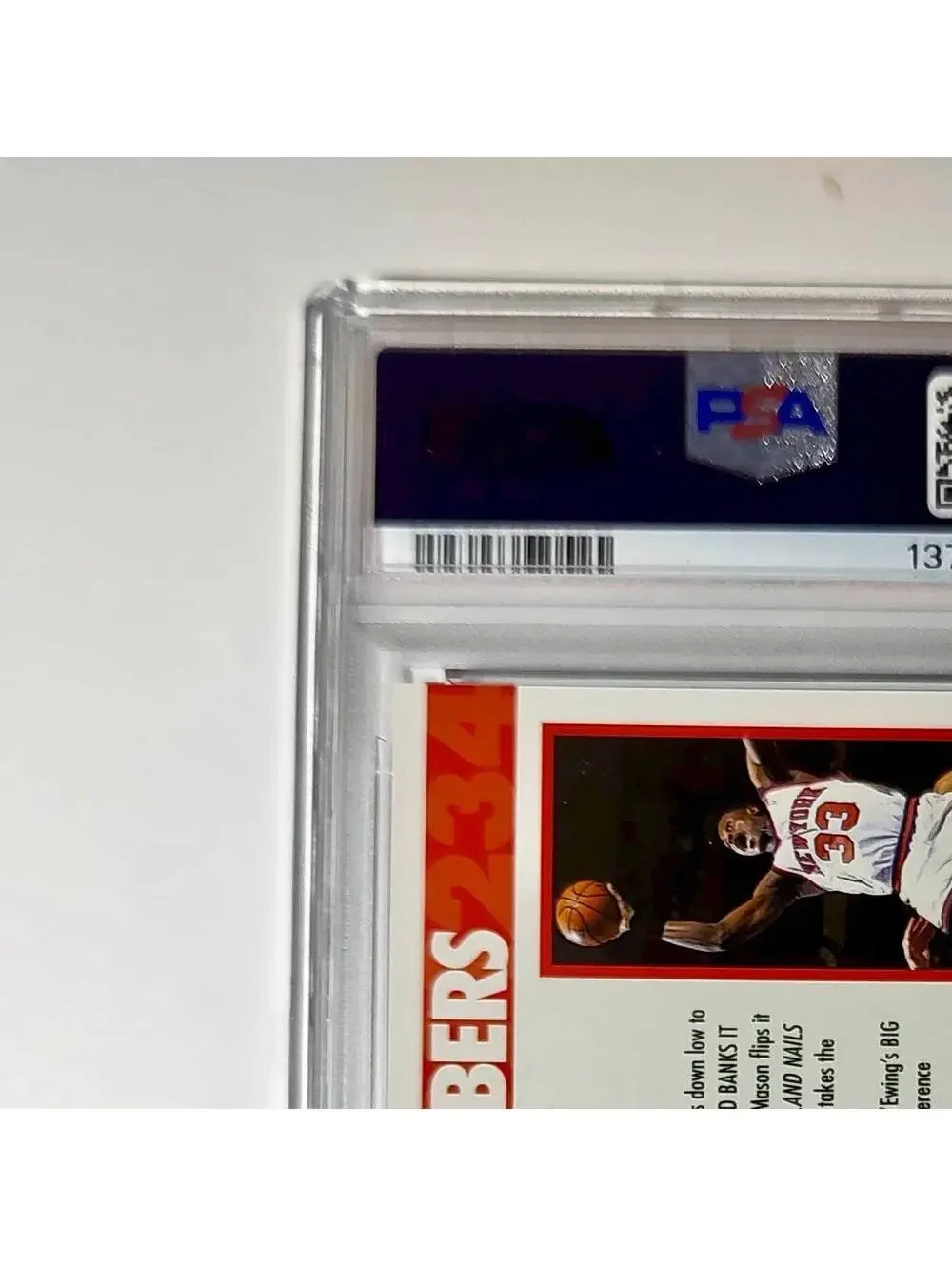 Patrick Ewing 1994 NBA Hoops Big Numbers #BN4 Rainbow PSA 8 NM-MT
